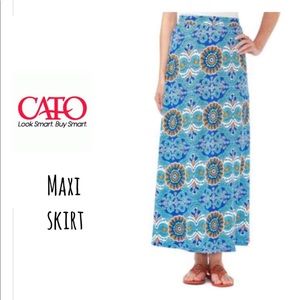 Catos Medallion Print Maxi Skirt